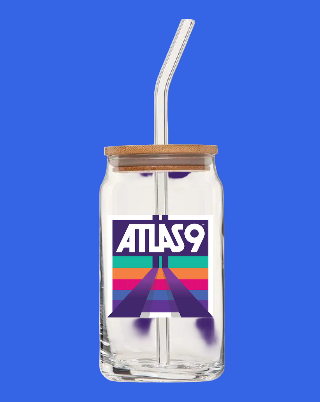 A9 Can Glass with Lid/Straw