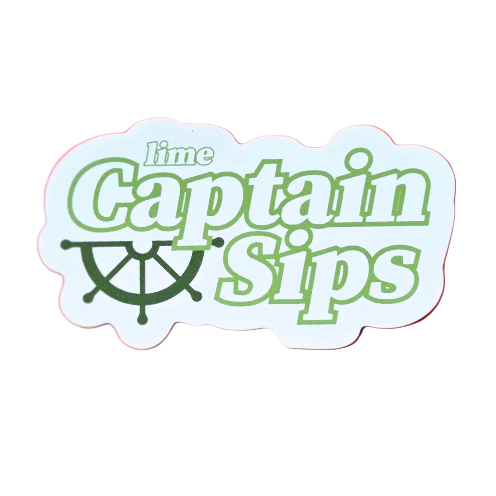 Lime Captain Sips Sticker