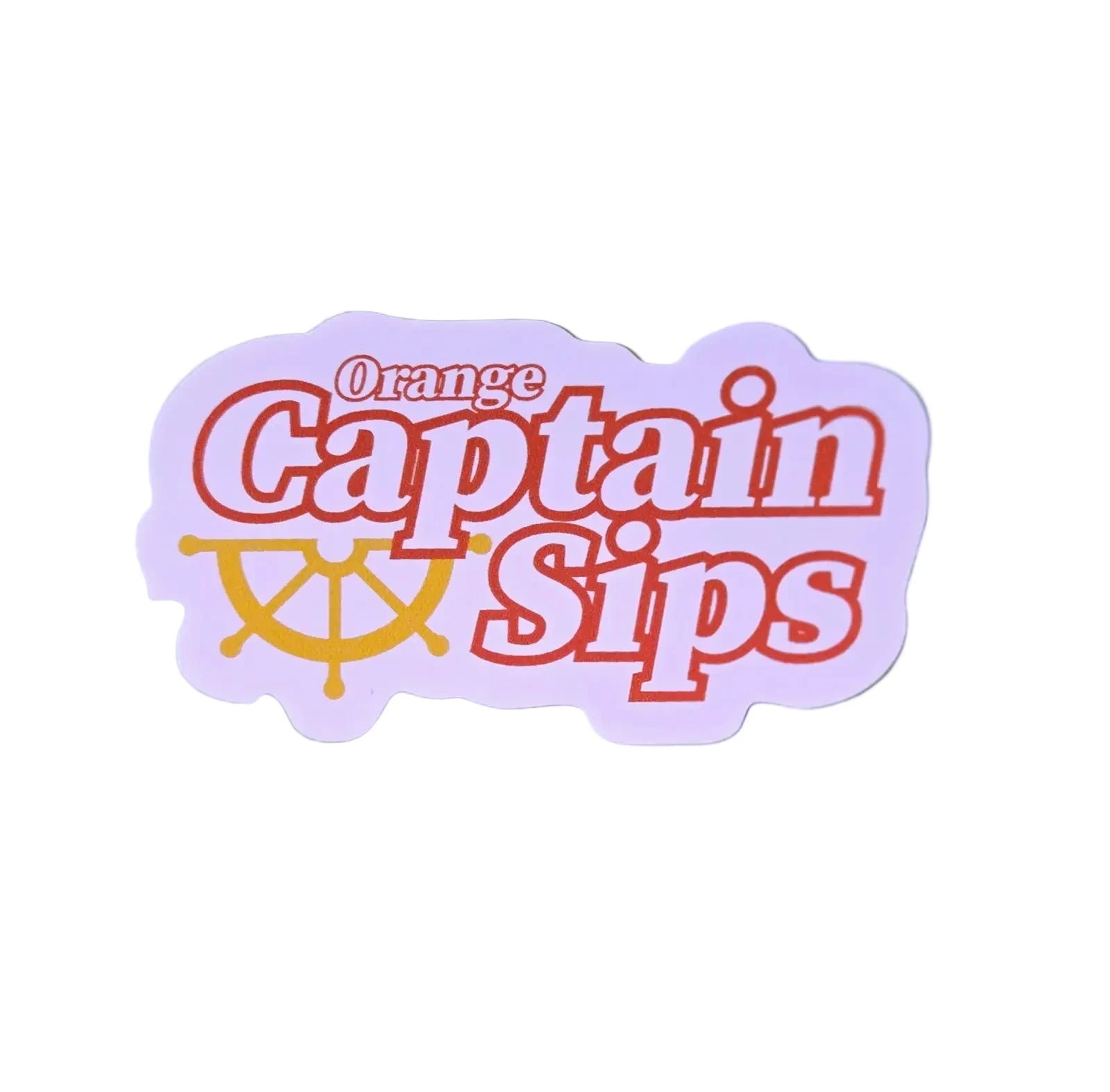 Orange Captain Sips Sticker