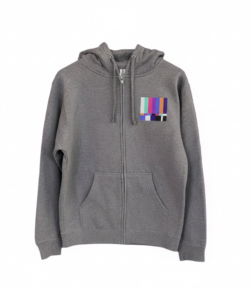 Gray Vhs Zip-Up