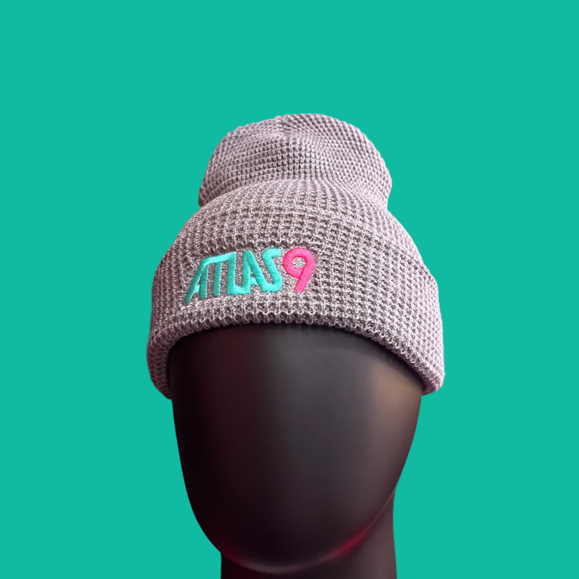 A9 Grey Waffle Knit  Beanie