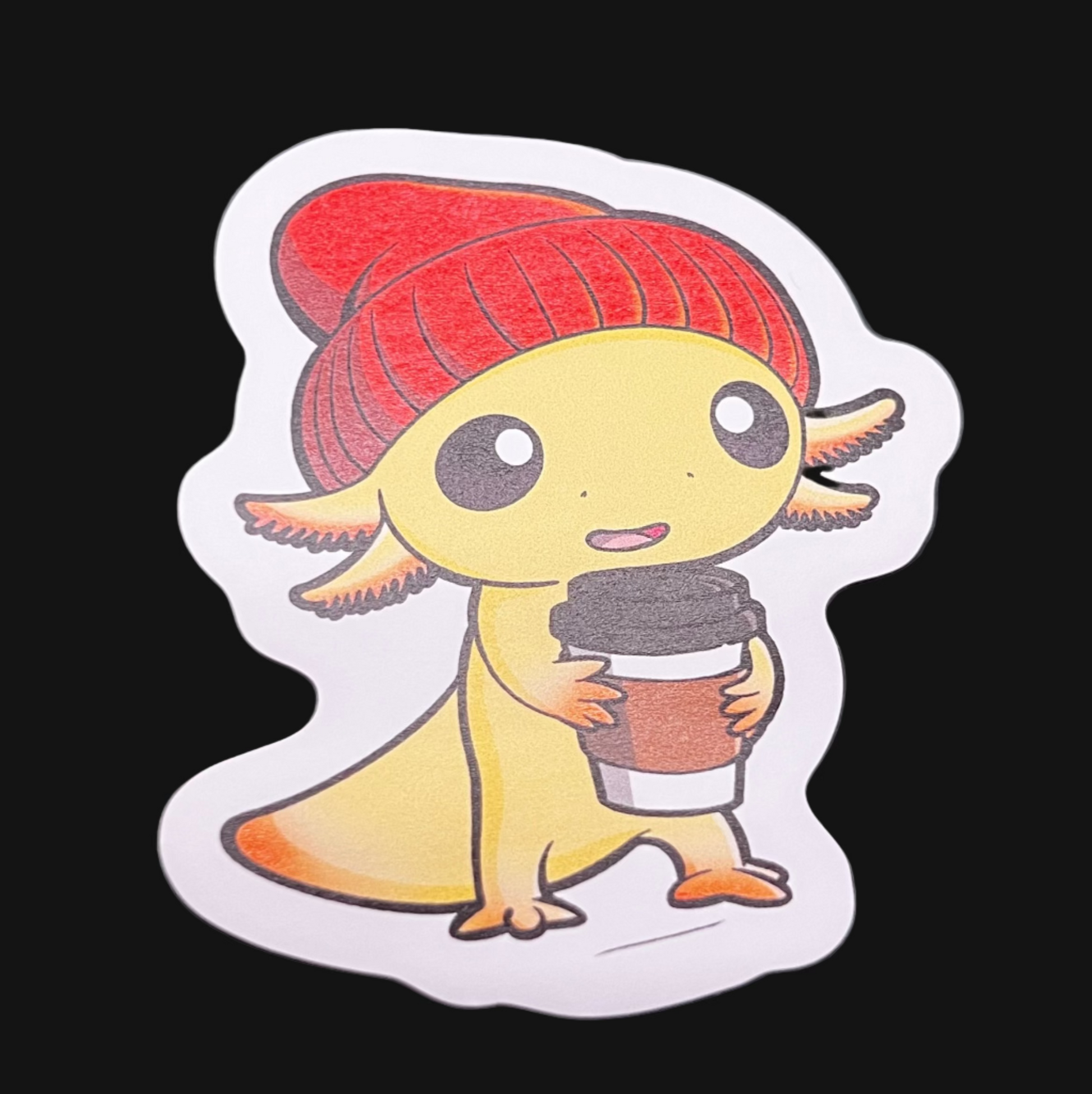 Gouda The Axolotl Sticker