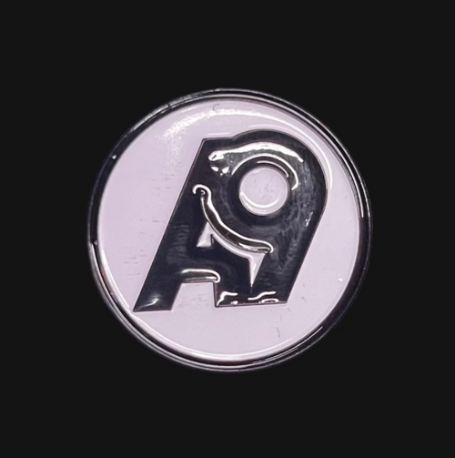 A9 Badge Black/White Pin