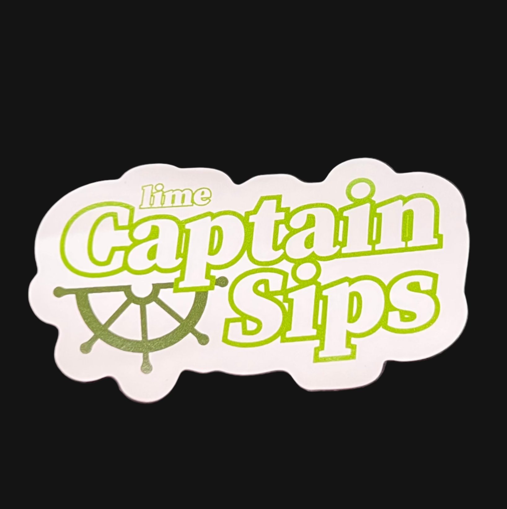 Lime Captain Sips Sticker