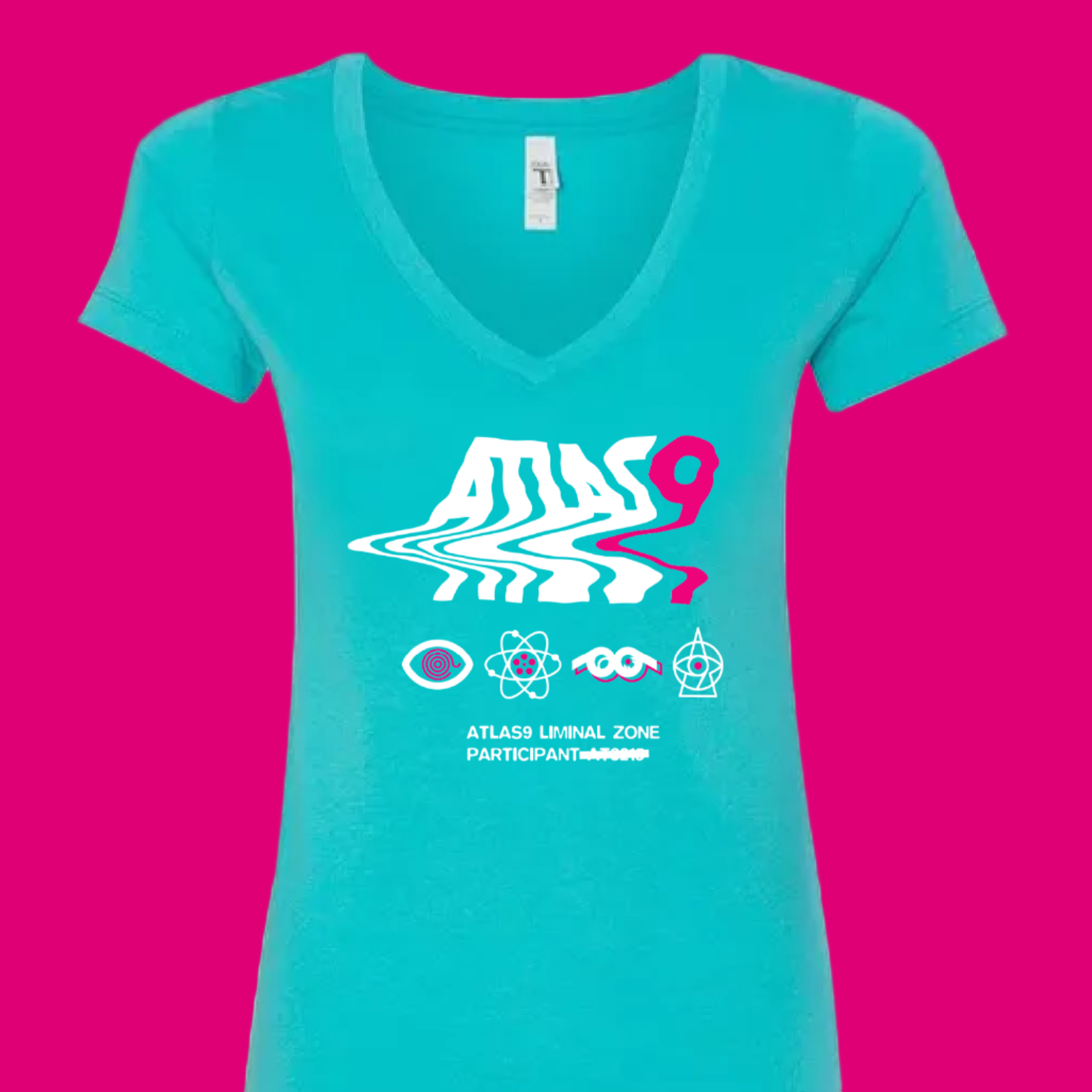A9 Ladies Cut Teal T-shirt