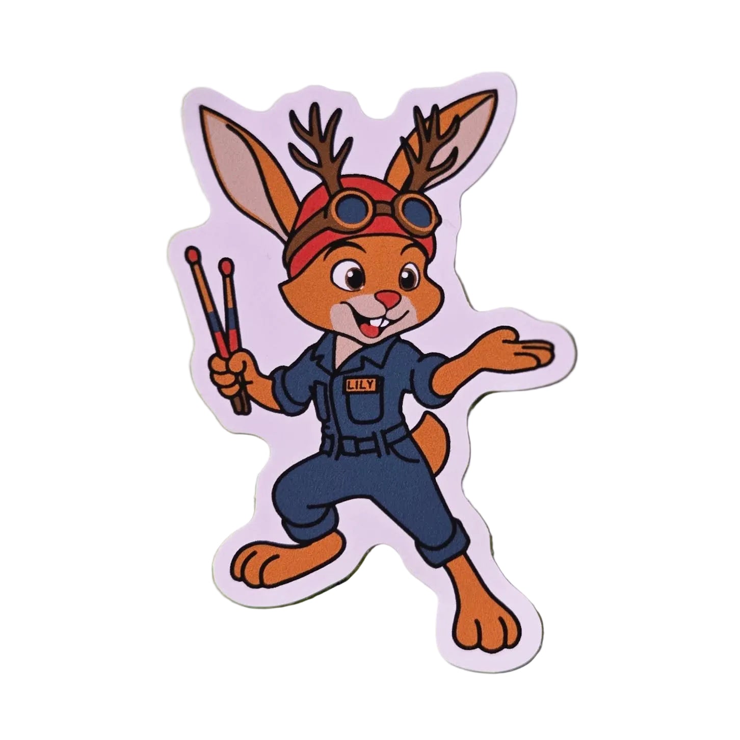 Lily The Jackalope Sticker