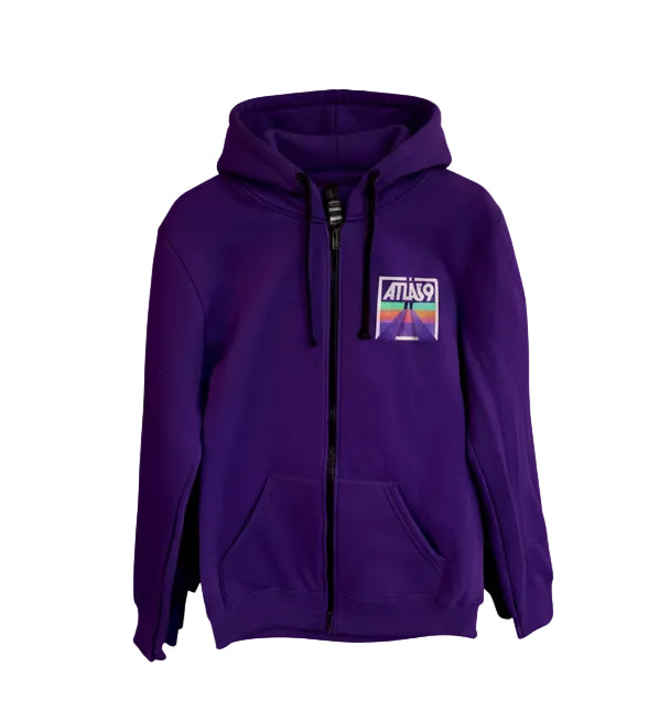 Purple Retro Badge Zip-Up