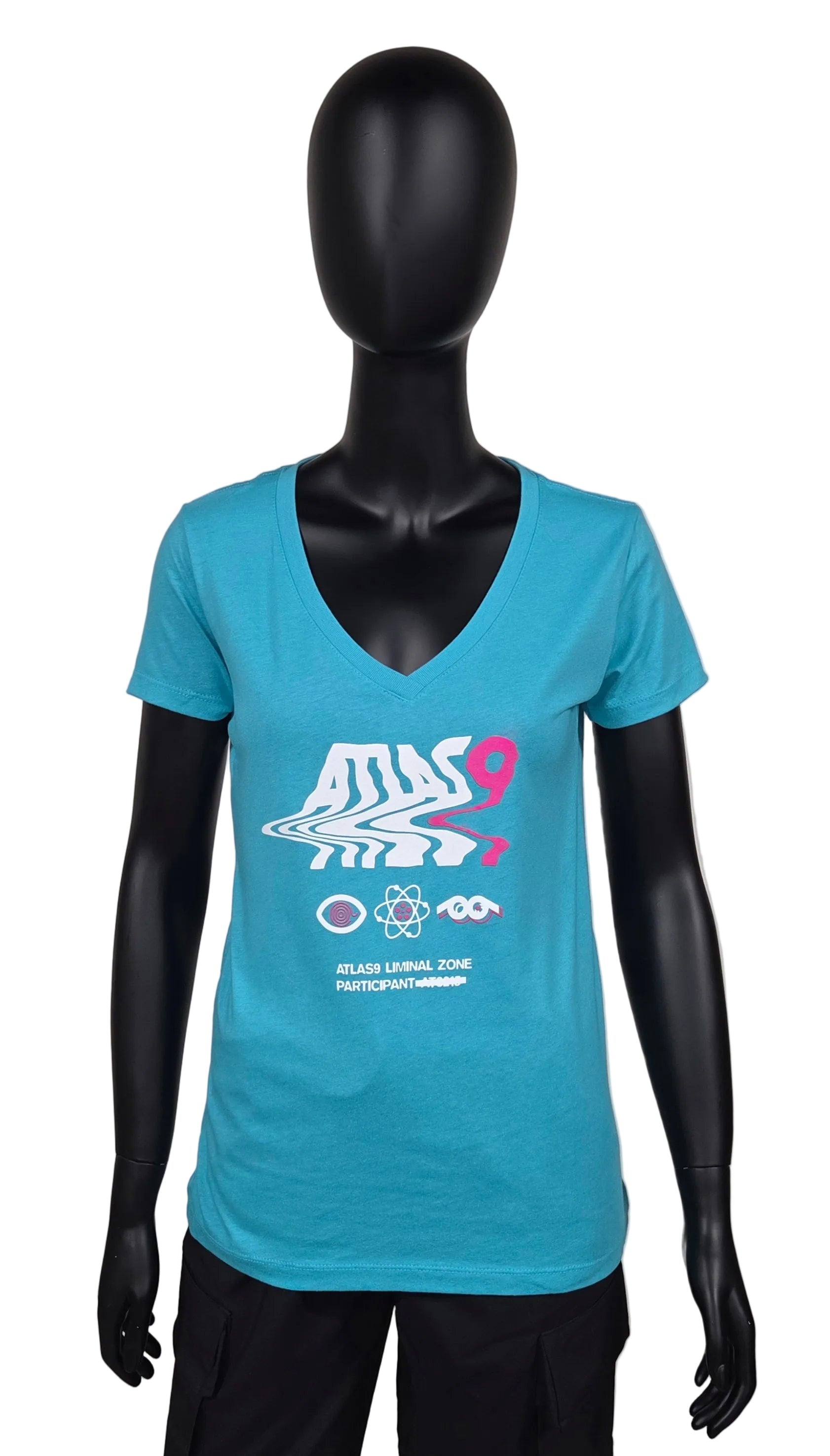 A9 Ladies Cut Teal T-shirt